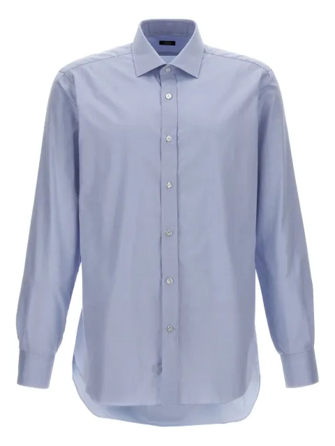 Barba button-cuffed poplin shirt Blue I1U12P01PZ2769U0001
