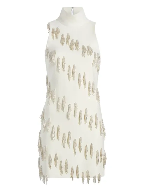 Cinq A Sept turtleneck fringe dress White ZD30841062ZIVSL