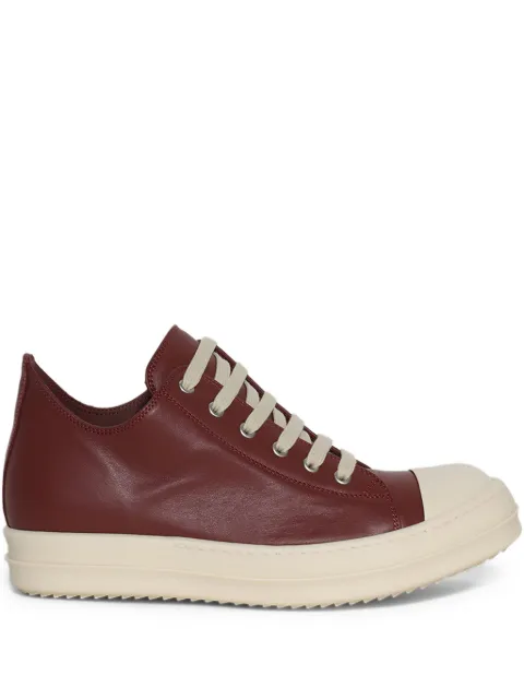 Rick Owens low-top leather sneakers Red RP02E4891LCO