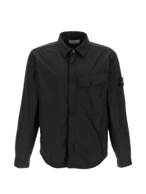 Stone Island compass-motif jacket Black K2S15Q100006S0A23