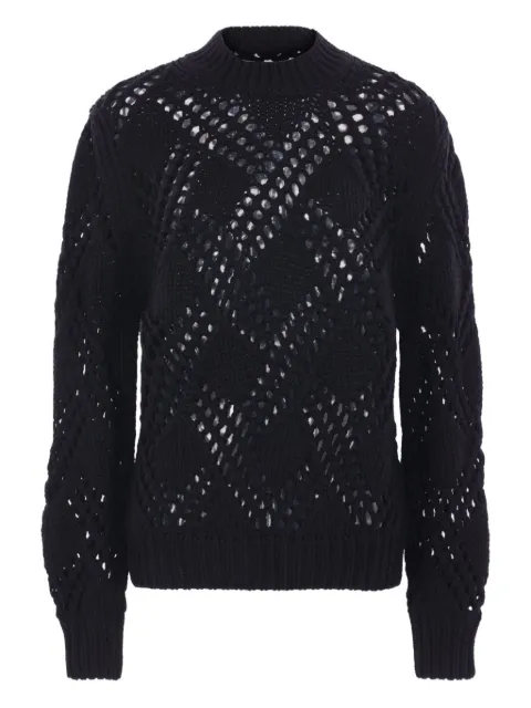 Jil Sander geometric-pattern knit sweater Black J21GP0175J14812