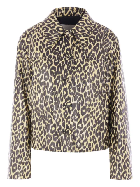 Jil Sander leopard-print jacket Neutrals J02SW0042J60090