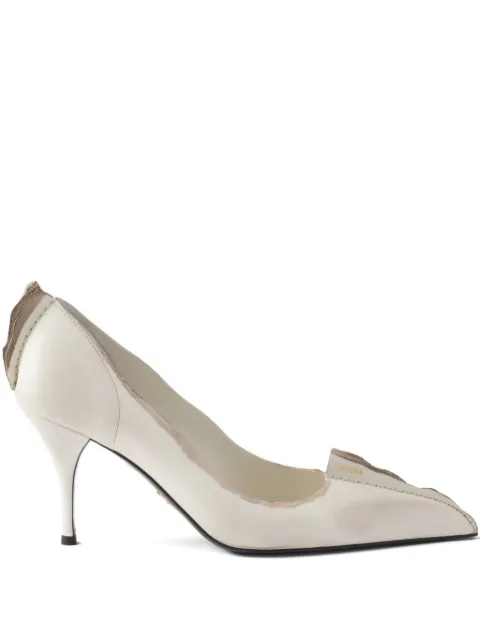 Prada 85mm Antiqued leather pumps Neutrals 1I194OFA085V69