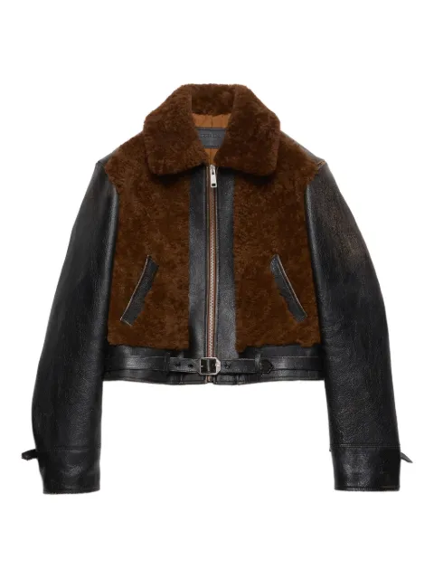 Prada shearling-insert jacket Black 58A238SOOO172N