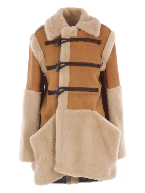 sacai toggle mouton coat Brown 2508075651