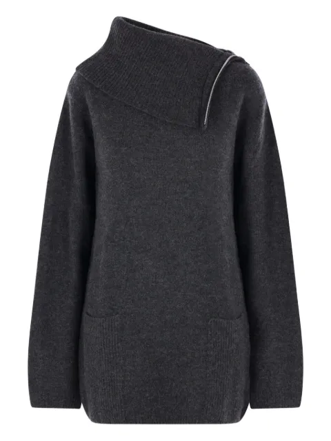 Yohji Yamamoto zip-detail sweater Grey FLK05192