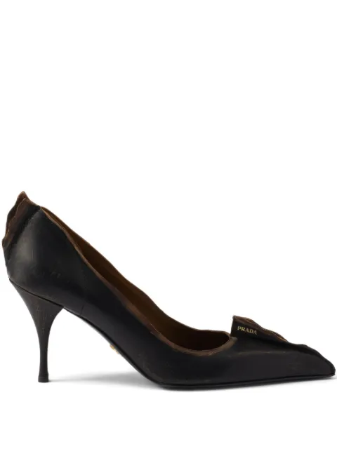Prada antiqued leather pumps Black 1I194OFA085V69