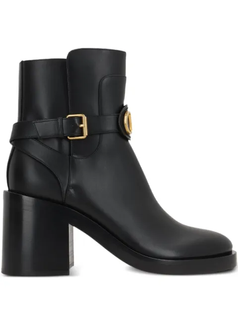 Valentino Garavani VLogo Signature leather ankle boots Black WS0MB4DSH