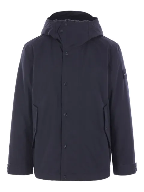 Stone Island hooded cotton jacket Blue K2S154100105S00F1