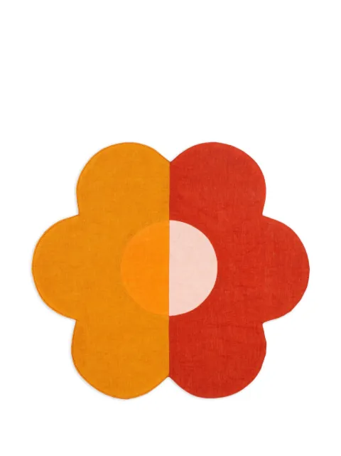 Misette flower-shaped linen placemats (set of four) Orange MST22MATFRA