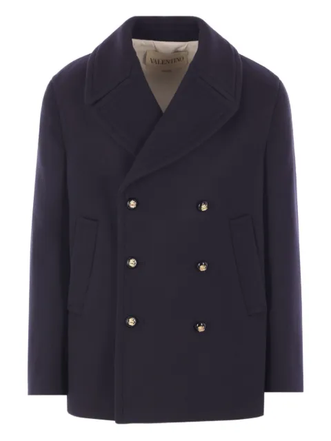 Valentino Garavani double-breasted wool peacoat Blue VCJ047AW8