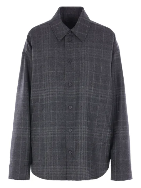 Balenciaga checked wool shirt Grey 850866TQT01