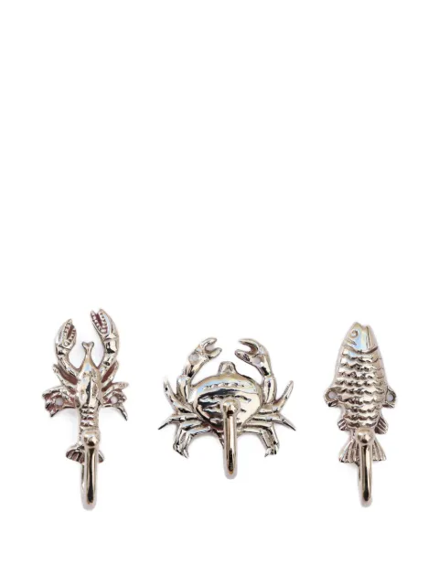 Amuse La Bouche poisson lobster crab hooks (set of three) Silver ALBMHS226