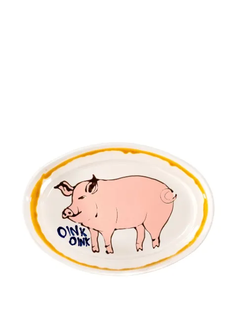 Amuse La Bouche pig oval platter (41x29cm) Multicolour ALBPOPL105