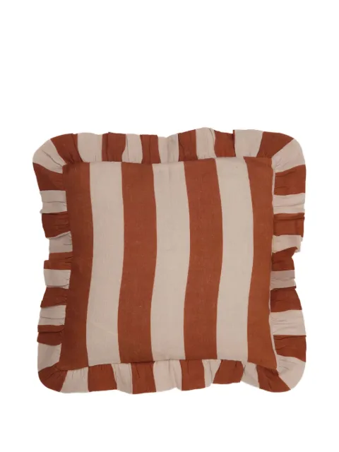 Amuse La Bouche wide-stripe linen cushion cover (45x45cm) Brown 126