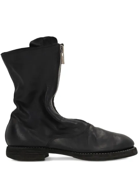 Guidi zip-front round-toe boots Black 310WZBLKT