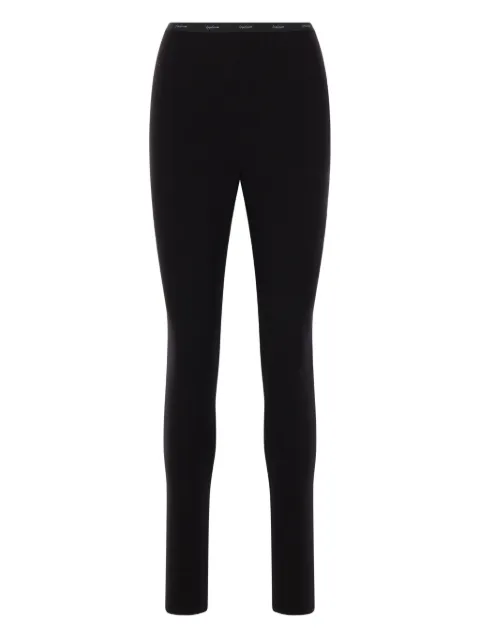 Yohji Yamamoto logo-waistband leggings Black FLP04900