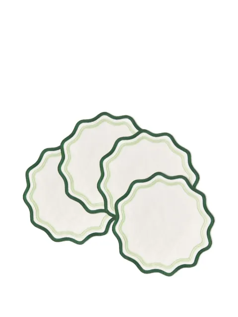 Misette scalloped-edge linen placemats (set of four) Neutrals MST21MATPRCB004