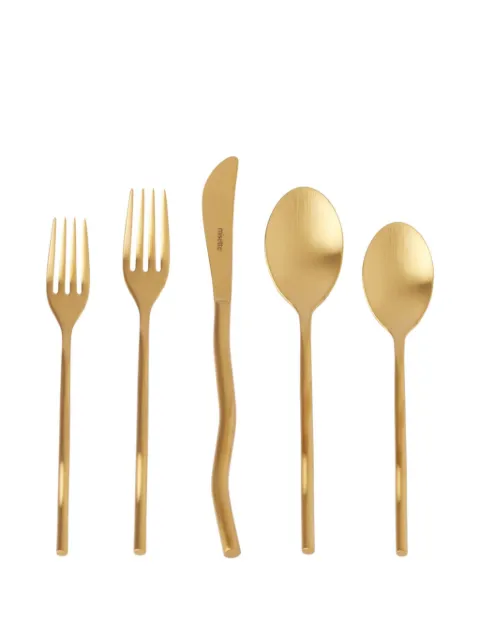 Misette Squiggle matte cutlery (set of five) Gold MST22SQMG5PC