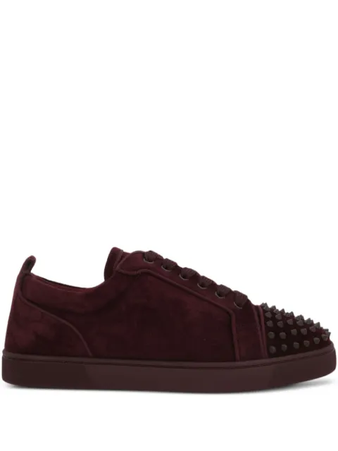 Christian Louboutin Louis Junior Spikes suede sneakers Red 32400788647