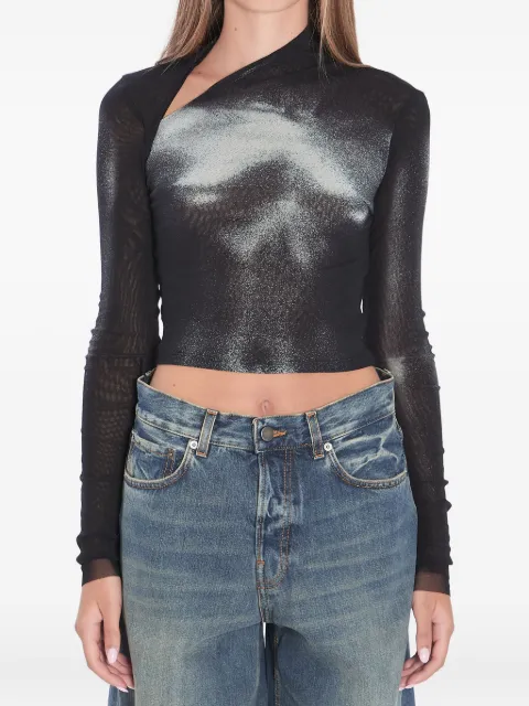Jean Paul Gaultier body-dust asymmetric top Black 2504WTO351M010P