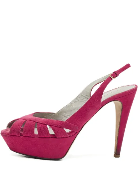 Sergio Rossi Vintage platform slingback pumps Pink 1152443
