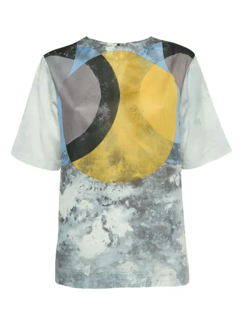 Marni Pre-Owned 2024 abstract-circle cotton top Grey 1150231