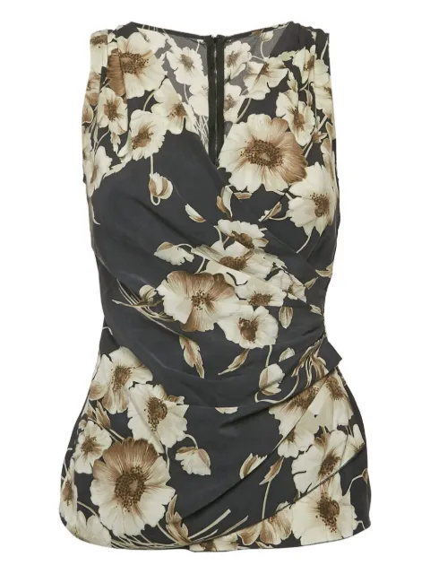 Dolce & Gabbana Pre-Owned floral drape top Black 1162945