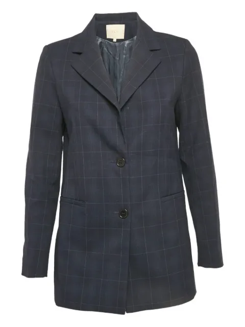 Maje 2024 Checked Gabardine Blazer Blue 1147969