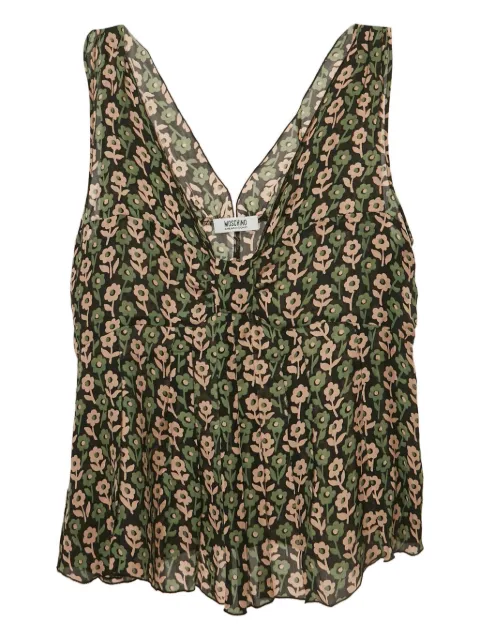 Moschino Pre-Owned 2024 floral print silk top Green 1148882