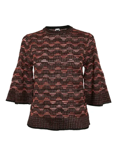 Missoni Pre-Owned lurex knit bell-sleeve top Black 1135103