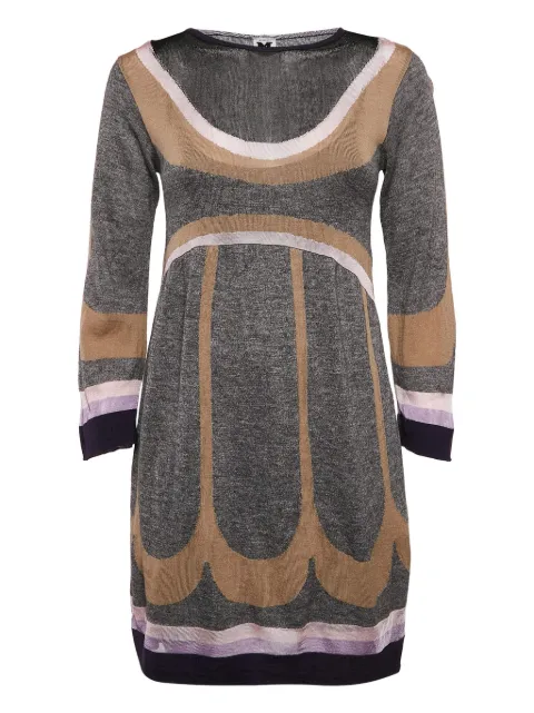 Missoni Pre-Owned geometric-pattern knit dress Grey 1088225