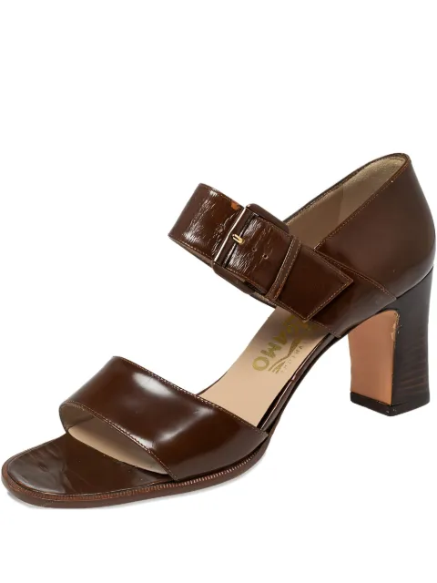 Ferragamo Pre-Owned leather buckle sandals Brown 1138904
