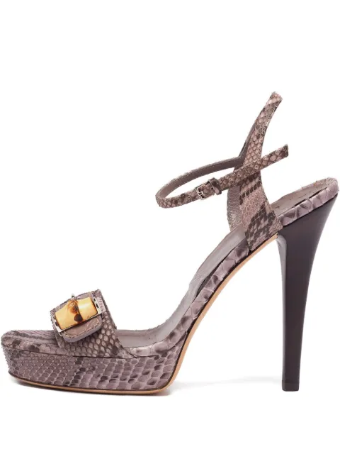 Gucci Pre-Owned 130mm leather heeled sandals Purple 635272