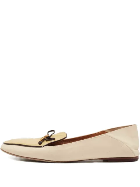 Tory Burch 2024 Leather Ostrich Embossed Loafers Neutrals 761576