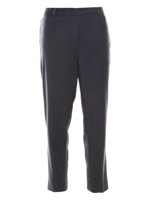 Escada Pre-Owned Tellis tapered cropped trousers Grey 201287