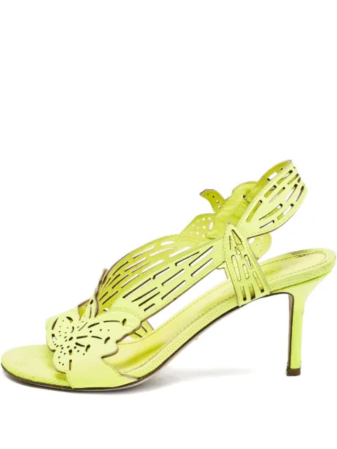 Sergio Rossi Vintage 85mm butterfly-cut heel sandals Green 1149312