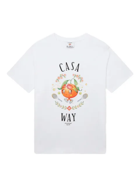 Casablanca Casa Way Orange Mascot T-shirt White MAW25JTS00102