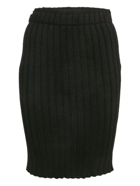Dolce & Gabbana Pre-Owned rbbed midi skirt Black 1094095