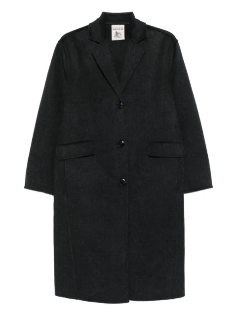 Semicouture button-fastening pocket coat Grey Y5WV55