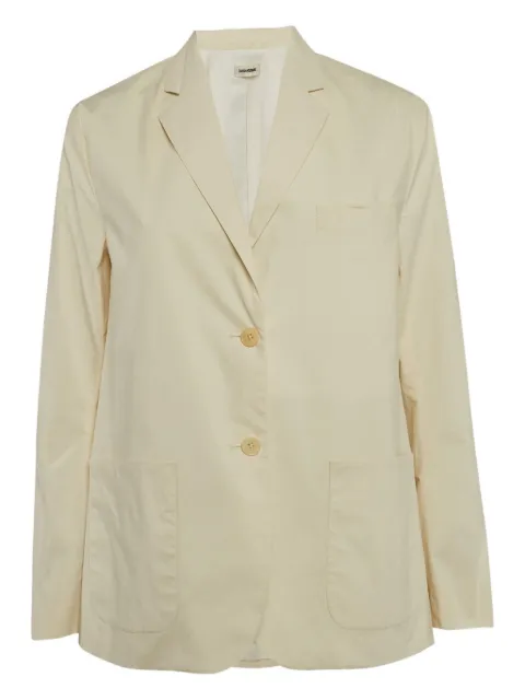 Zadig&Voltaire 2024 single-breasted patch-pocket blazer Neutrals 1131007