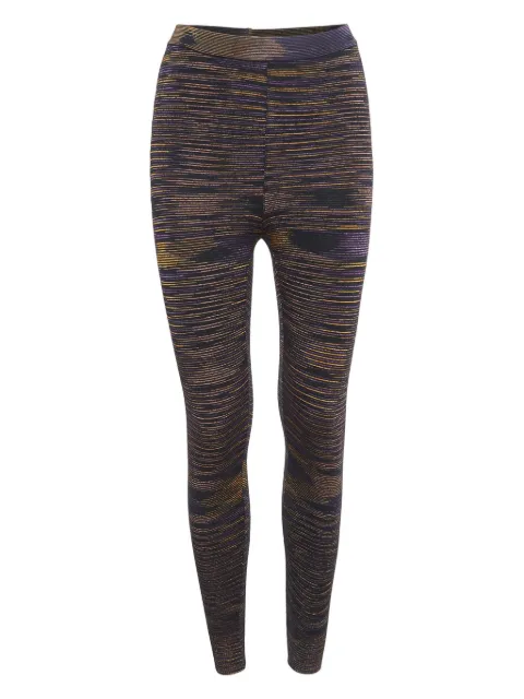 Missoni Pre-Owned striped-pattern leggings Black 1020475