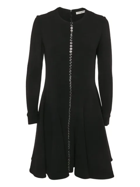 Christian Dior Pre-Owned 2023 button-detail A-line mini dress Black 1103150