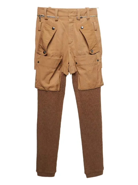 Chloé Pre-Owned layered-design trousers Brown 978488