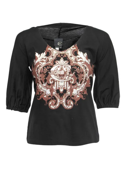 Just Cavalli Vintage baroque-print top Black 798861