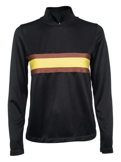 GANNI stripe-detail top Black 726438