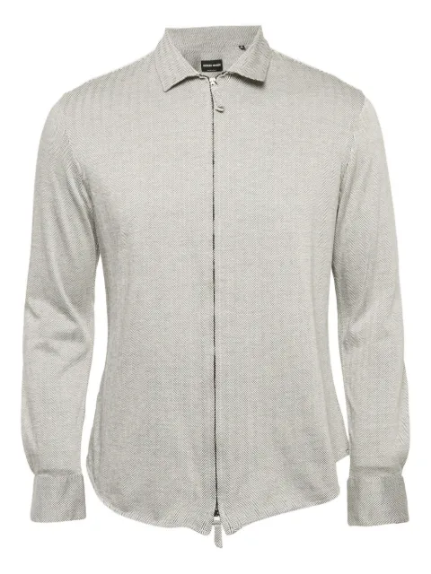 Giorgio Armani Pre-Owned cotton shirt Grey 1160384