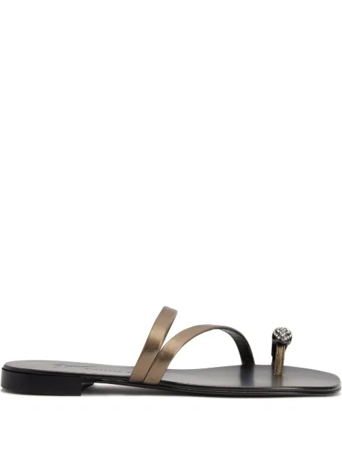 Giuseppe Zanotti Febe crystal-embellished leather sandals Silver I500034H02