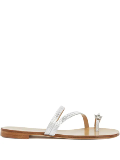 Giuseppe Zanotti Febe crystal-embellished leather sandals Silver I500027H01