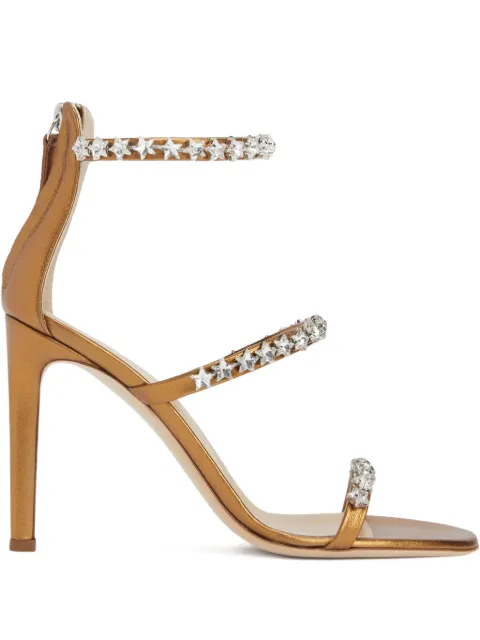 Giuseppe Zanotti 105mm Harmony Cometa star-embellished sandals Brown E000122H01